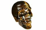 Polished Tiger's Eye Skull - Crystal Skull #111806-2